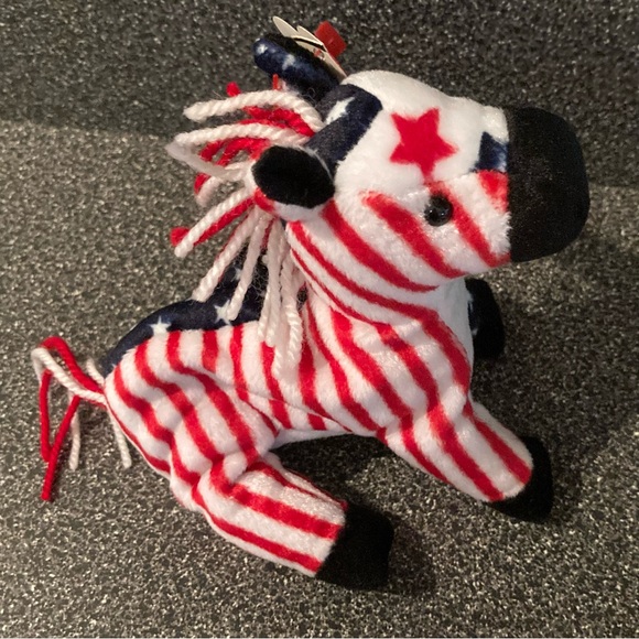 NWT Vintage “Lefty 2000” Beanie Baby. Date of birth 7/4/2000. - Picture 6 of 16